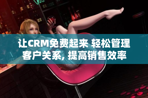 让CRM免费起来 轻松管理客户关系, 提高销售效率