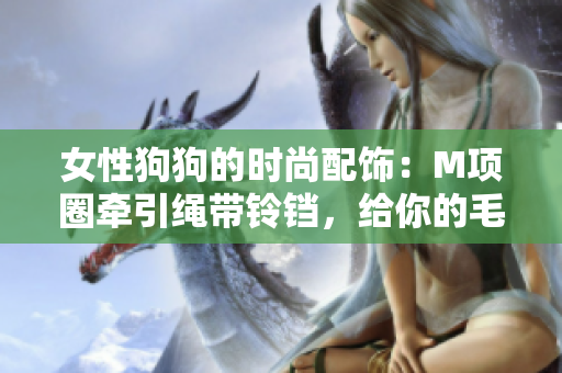 女性狗狗的时尚配饰：M项圈牵引绳带铃铛，给你的毛孩增添亮点