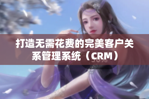 打造无需花费的完美客户关系管理系统（CRM）