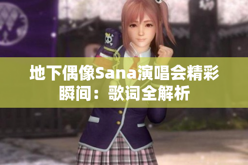 地下偶像Sana演唱会精彩瞬间：歌词全解析