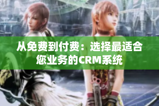 从免费到付费：选择最适合您业务的CRM系统