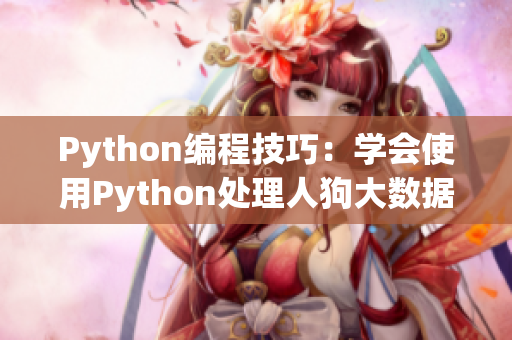 Python编程技巧：学会使用Python处理人狗大数据