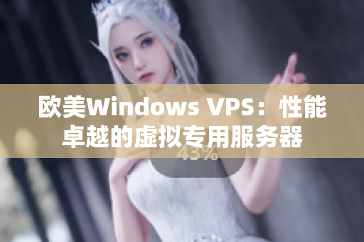 欧美Windows VPS：性能卓越的虚拟专用服务器