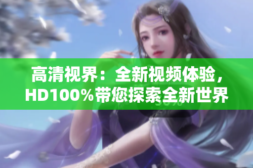 高清视界：全新视频体验，HD100%带您探索全新世界