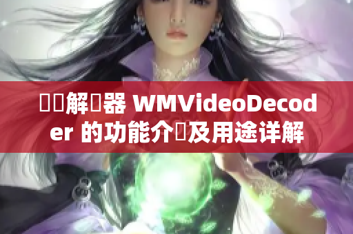 視訊解碼器 WMVideoDecoder 的功能介紹及用途详解