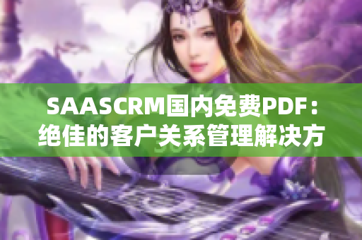 SAASCRM国内免费PDF：绝佳的客户关系管理解决方案