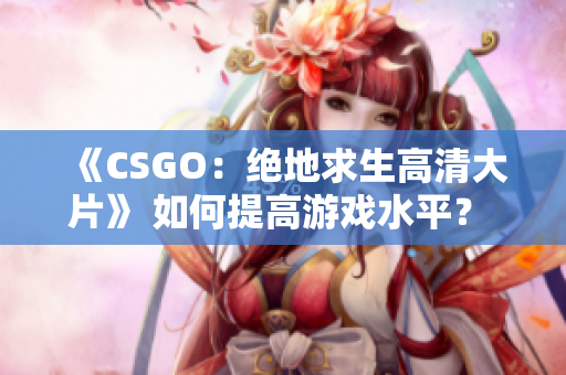 《CSGO：绝地求生高清大片》 如何提高游戏水平？ 