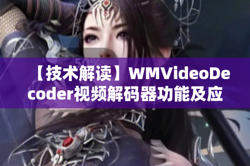 【技术解读】WMVideoDecoder视频解码器功能及应用详解